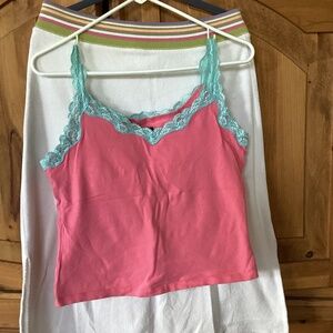 2 pc vintage Victoria’s Secret mod toweling beach skirt & tank top 🦋🏖️